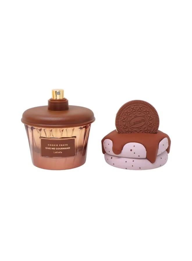 Lattafa Cookie Crave Eau de Parfum(1st copy), Give me Gourmand Collection, 75ml Spray, Sweet Vanilla Cookie Scent, Cocoa Butter and Sugar Notes - Image 2